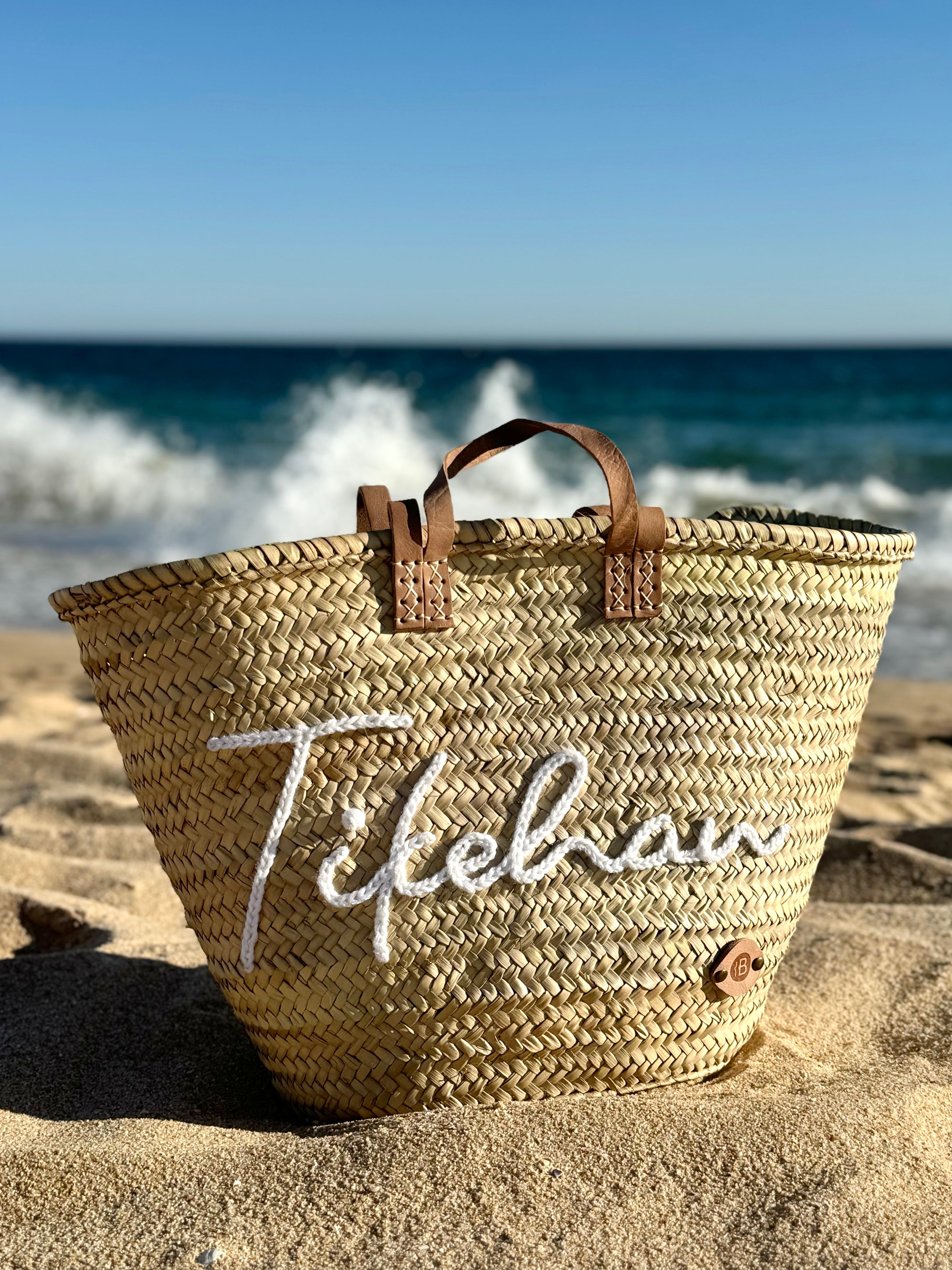 Embroidered Palm Beach & Decor Baskets | Beldi Sélection
