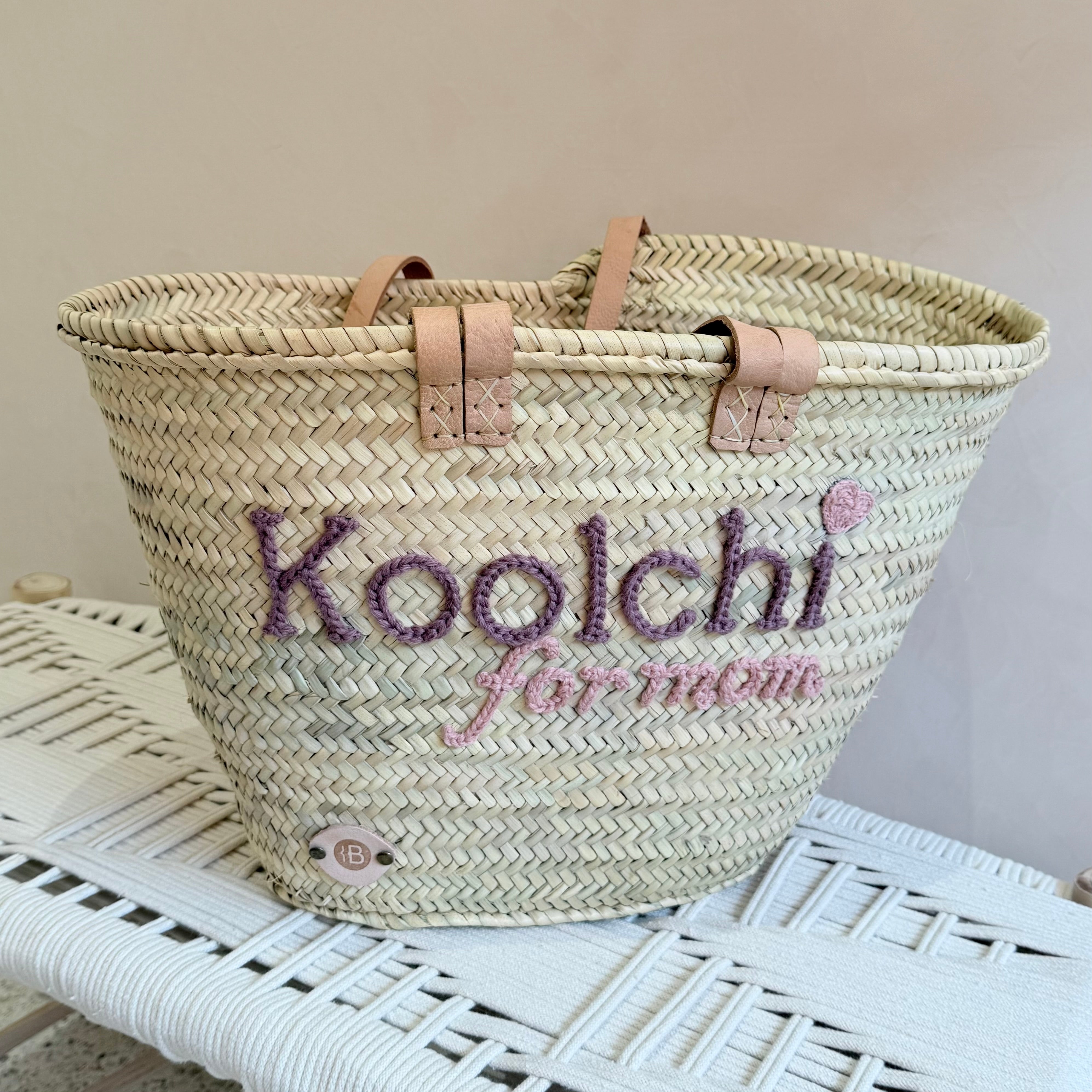 Embroidered Palm Beach & Decor Baskets | Beldi Sélection