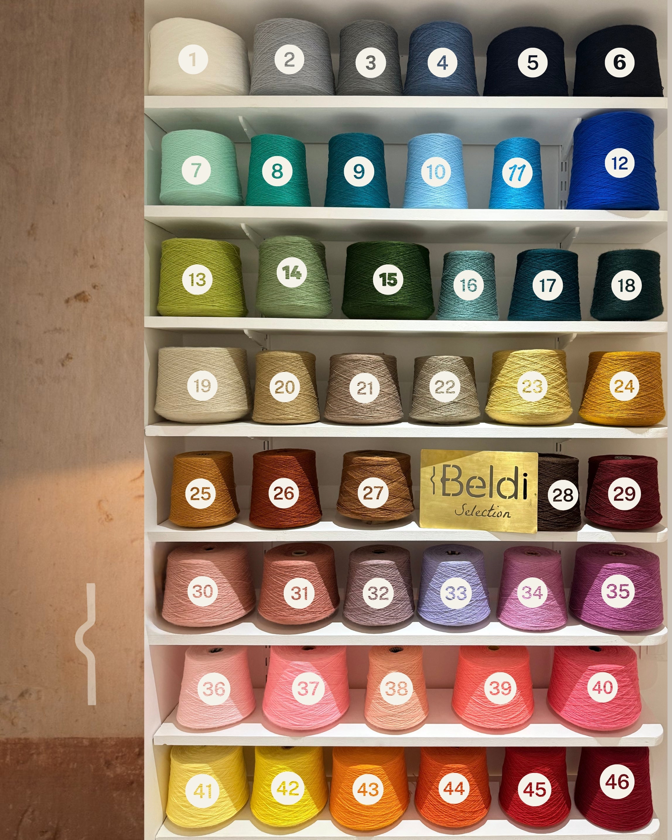 Nuancier des couleurs de laine pour la broderie — personnalisation chapeau paille Beldi Sélection